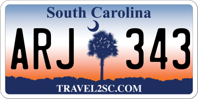 SC license plate ARJ343