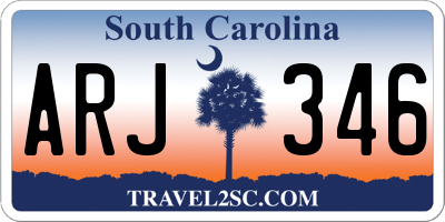 SC license plate ARJ346