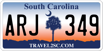SC license plate ARJ349