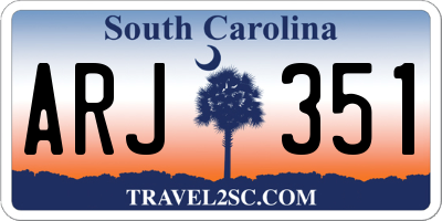 SC license plate ARJ351