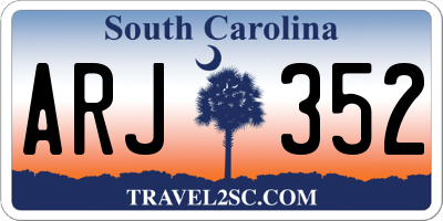 SC license plate ARJ352