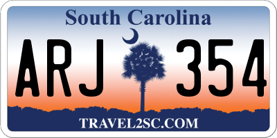 SC license plate ARJ354