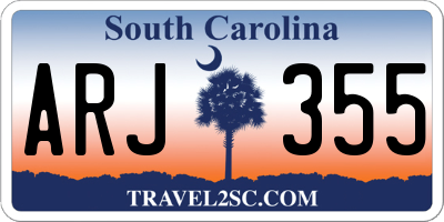 SC license plate ARJ355