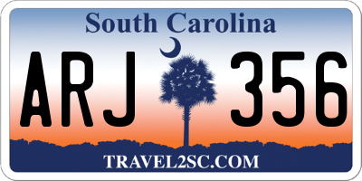 SC license plate ARJ356