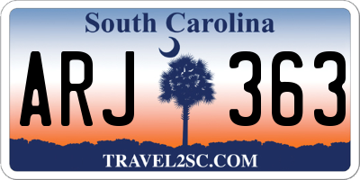 SC license plate ARJ363