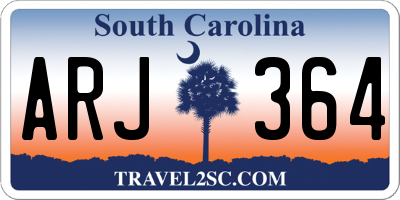 SC license plate ARJ364