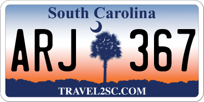 SC license plate ARJ367