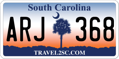 SC license plate ARJ368