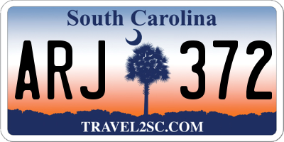 SC license plate ARJ372