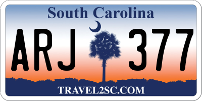SC license plate ARJ377