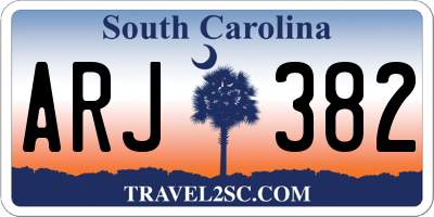 SC license plate ARJ382