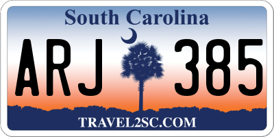 SC license plate ARJ385