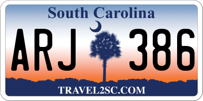SC license plate ARJ386
