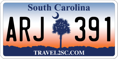 SC license plate ARJ391