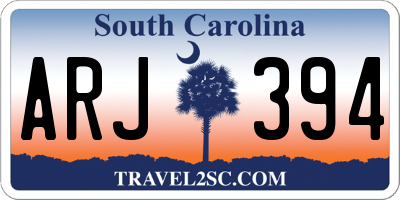 SC license plate ARJ394