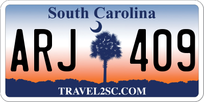 SC license plate ARJ409