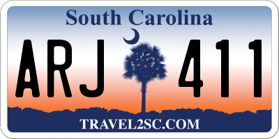 SC license plate ARJ411