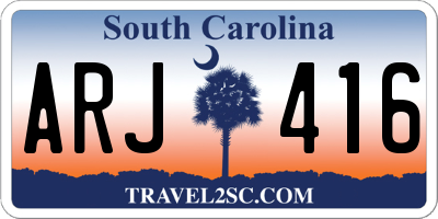 SC license plate ARJ416
