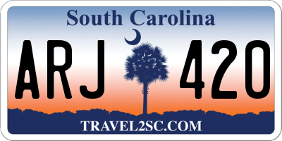 SC license plate ARJ420