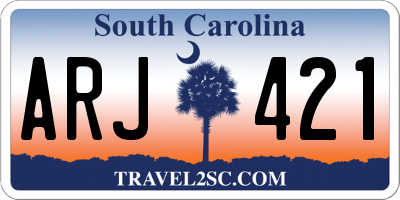 SC license plate ARJ421