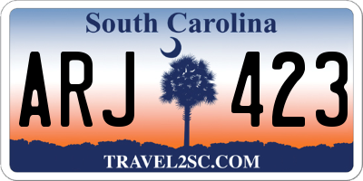 SC license plate ARJ423