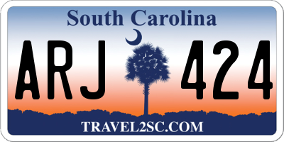 SC license plate ARJ424