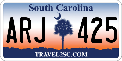 SC license plate ARJ425