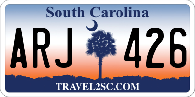 SC license plate ARJ426