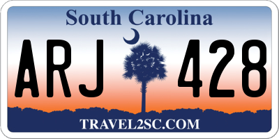 SC license plate ARJ428