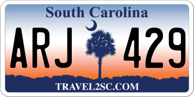 SC license plate ARJ429