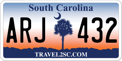 SC license plate ARJ432