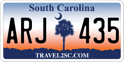 SC license plate ARJ435
