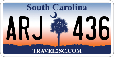 SC license plate ARJ436
