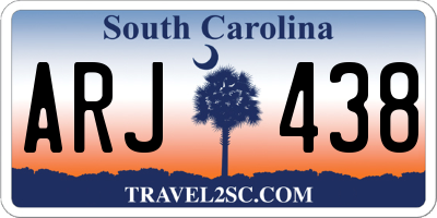 SC license plate ARJ438