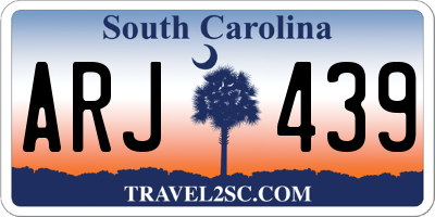 SC license plate ARJ439