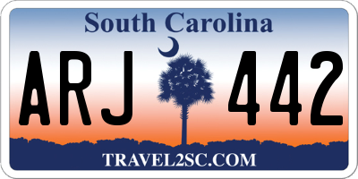 SC license plate ARJ442