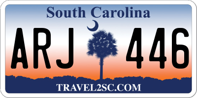 SC license plate ARJ446