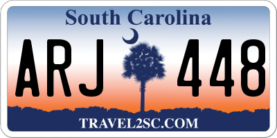 SC license plate ARJ448