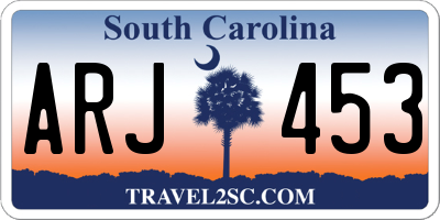 SC license plate ARJ453