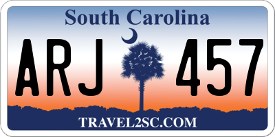 SC license plate ARJ457