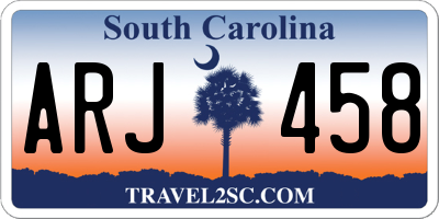 SC license plate ARJ458