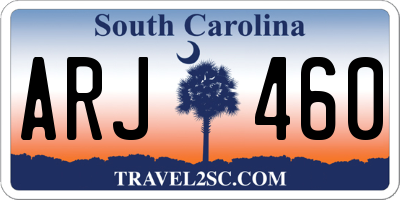 SC license plate ARJ460