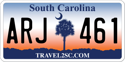 SC license plate ARJ461