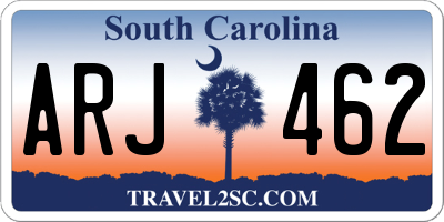 SC license plate ARJ462