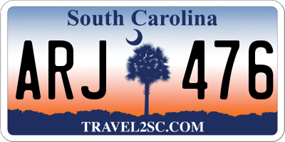 SC license plate ARJ476