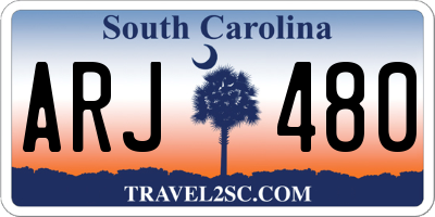 SC license plate ARJ480