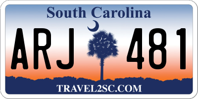SC license plate ARJ481