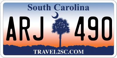 SC license plate ARJ490