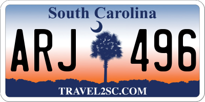 SC license plate ARJ496
