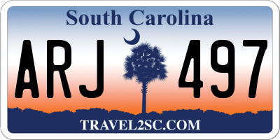 SC license plate ARJ497